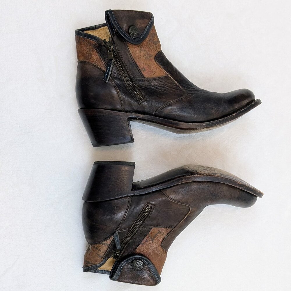 JB Dillon Western Ankle Bootie Paisley Cowgirl boot